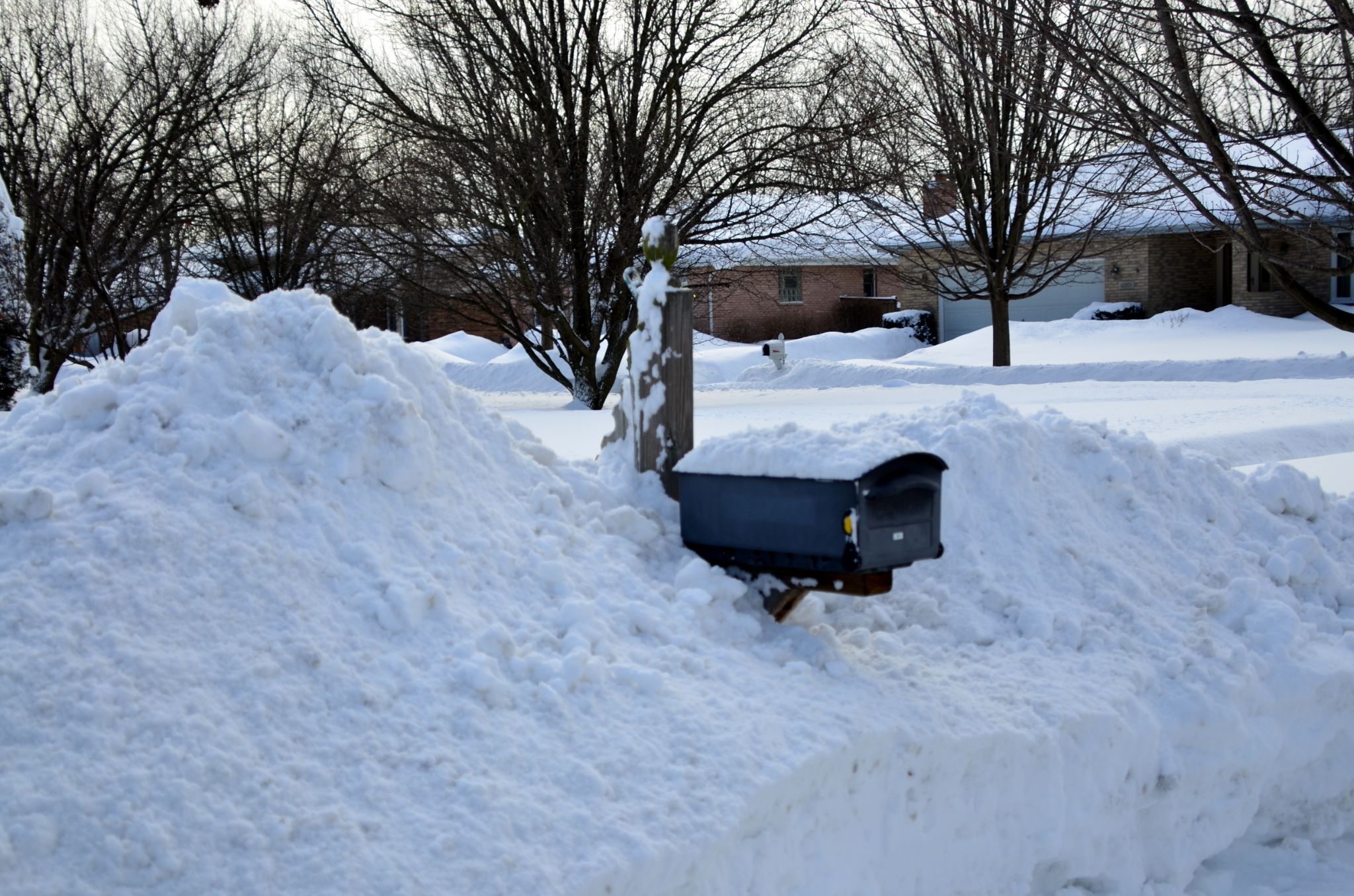 Lemont Mailbox  after Big Snowfall