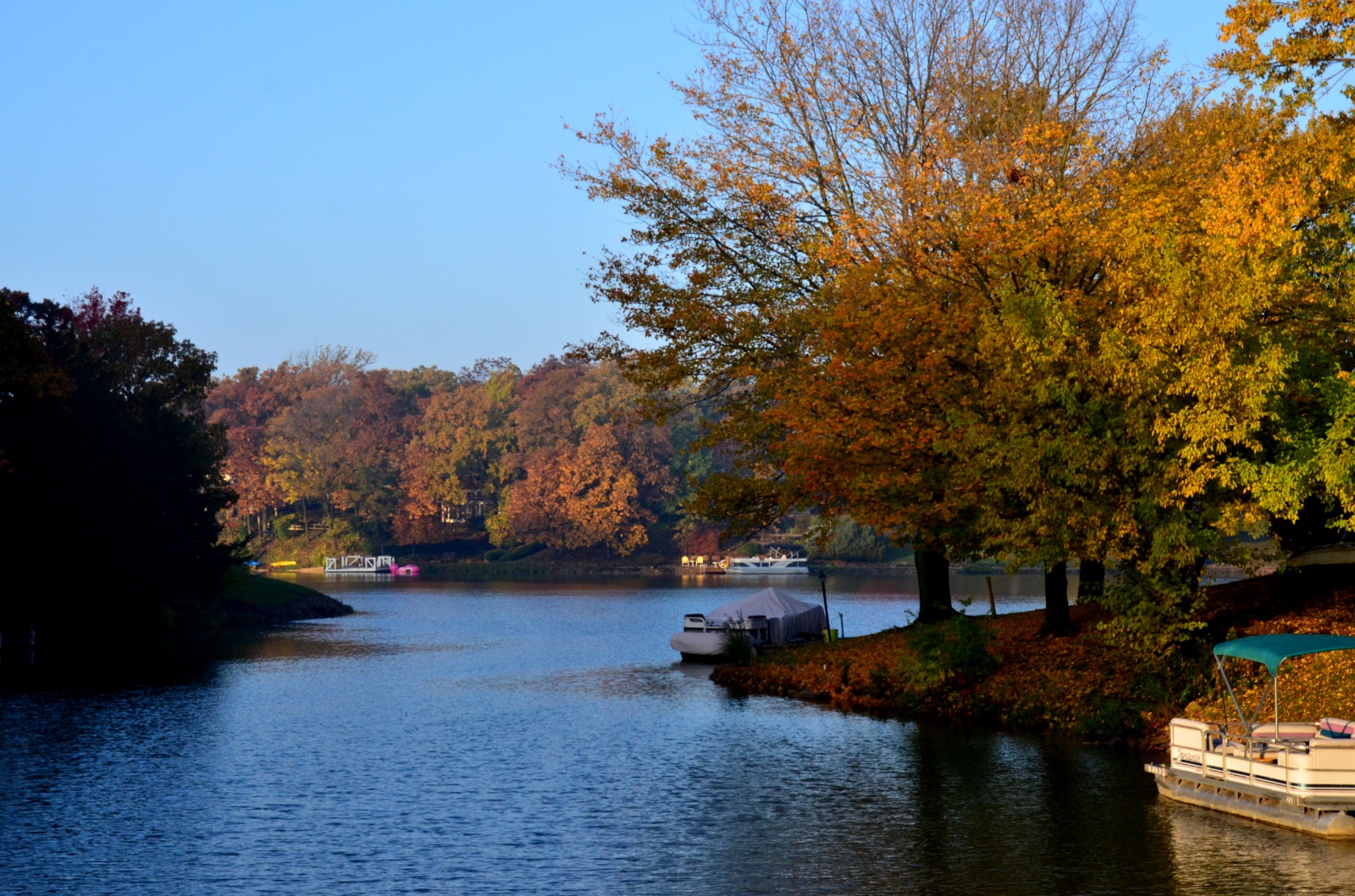 Looking down our channel