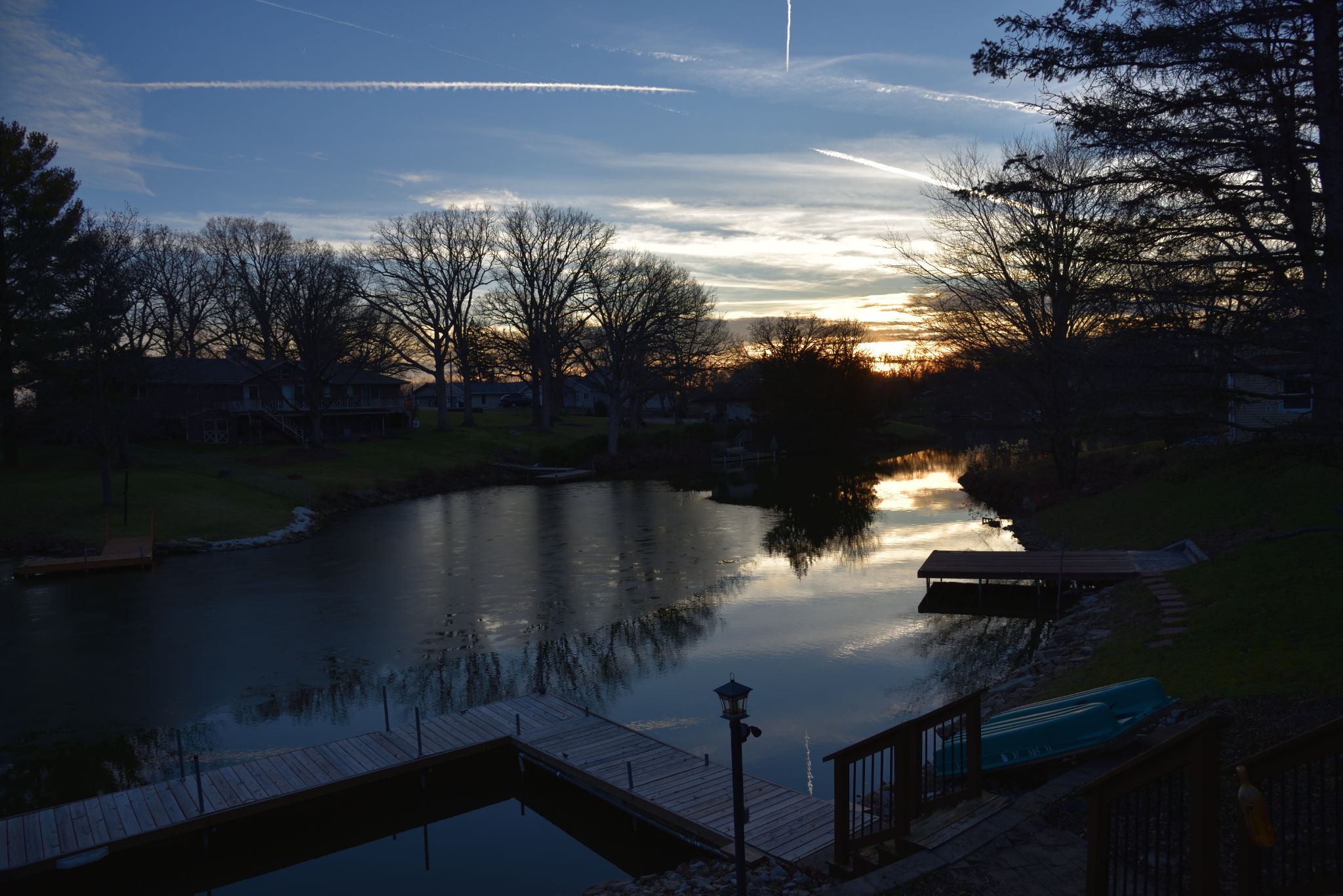 Fall sunset at Bayles Lake