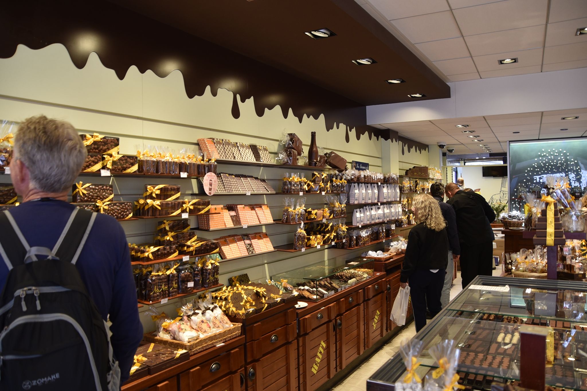 The interior of a specialty chocolate shop